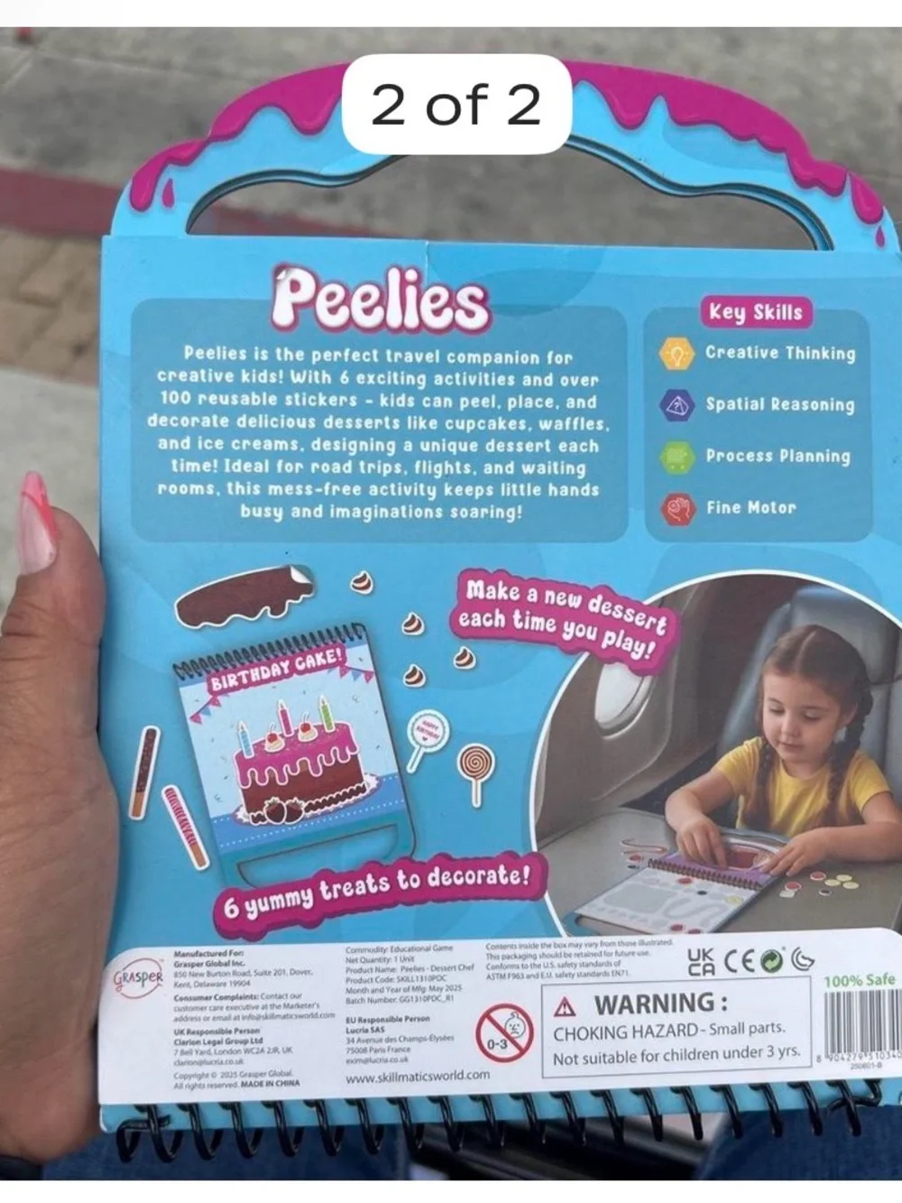 Peelies Dessert Chef Reusable Sticker Activity - Blue & Pink